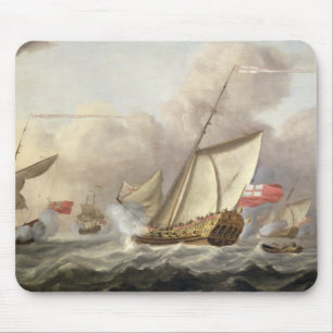 Die königliche Yacht "Mary", die Grüße austausc Mousepad