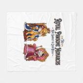 Die königlichen Pfoten-Monarchen Fleecedecke (Vorderseite (Horizontal))