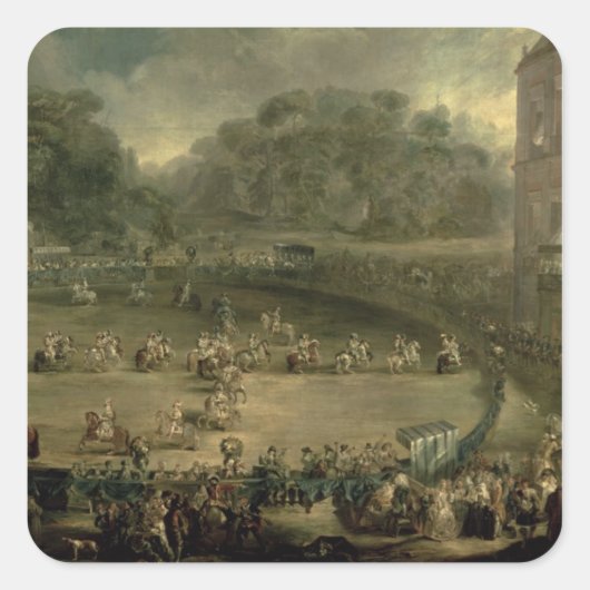 Die Königsparade Quadratischer Aufkleber (Vorderseite)