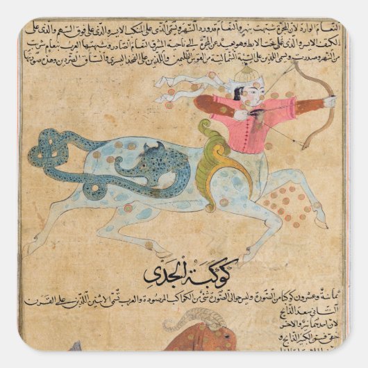 Die Konstellationen des Schützen und Quadratischer Aufkleber (Vorderseite)