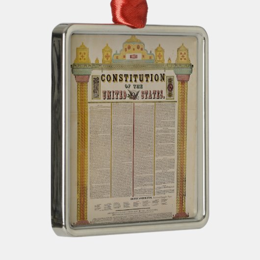 Die Konstitution des USA Silbernes Ornament (Rechts)