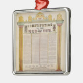 Die Konstitution des USA Silbernes Ornament (Links)