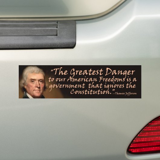 Die Konstitution - Thomas Jefferson Autoaufkleber (Auf Auto)
