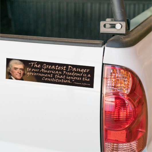 Die Konstitution - Thomas Jefferson Autoaufkleber (Auf Lkw)