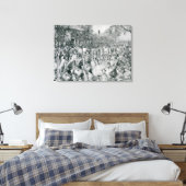 Die kontinentale Armee marschiert durch die alte Leinwanddruck (Insitu (Schlafzimmer))