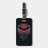 Die Kontur des Batman Window Pane Gepäckanhänger (Vorderseite vertikal)