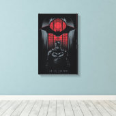 Die Kontur des Batman Window Pane Leinwanddruck (Insitu (Holzboden))