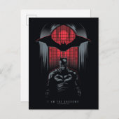 Die Kontur des Batman Window Pane Postkarte (Vorne/Hinten)