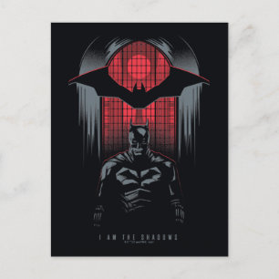 Die Kontur des Batman Window Pane Postkarte