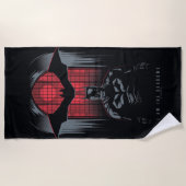Die Kontur des Batman Window Pane Strandtuch (Vorderseite)