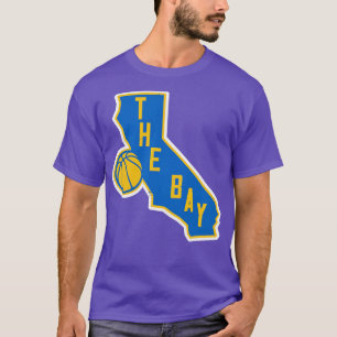 Die Kontur des Bay Basketball Staat T-Shirt