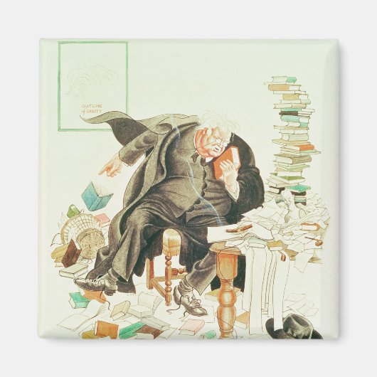 Die Kontur des satirischen Cartoon der Sanität Magnet (Vorne)