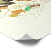 Die Kontur des satirischen Cartoon der Sanität Poster (Ecke)