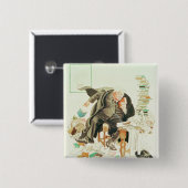 Die Kontur Sanity Satirical Cartoon Button (Vorne & Hinten)