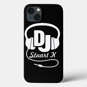 Die Kopfhörer DJ, die Schwarzweiss-ipad genannt Case-Mate iPhone Hülle