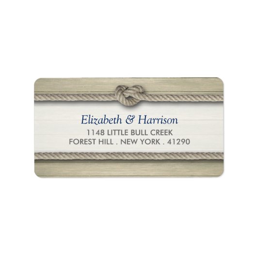 Die Kopplung der bekannten rustikalen Hochzeit Adressaufkleber (Vorne)