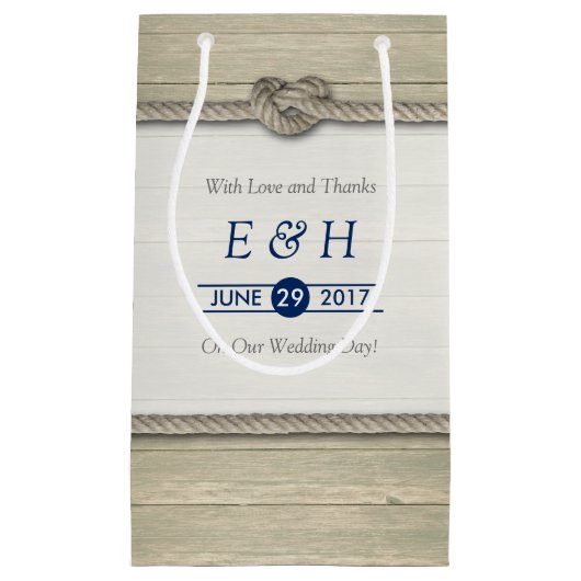 Die Kopplung der bekannten rustikalen Hochzeit Kleine Geschenktüte (Vorderseite)