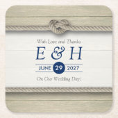 Die Kopplung der bekannten rustikalen Hochzeit Rechteckiger Pappuntersetzer (Vorderseite)