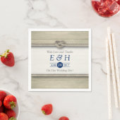 Die Kopplung der bekannten rustikalen Hochzeit Serviette (Beispiel)