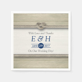 Die Kopplung der bekannten rustikalen Hochzeit Serviette