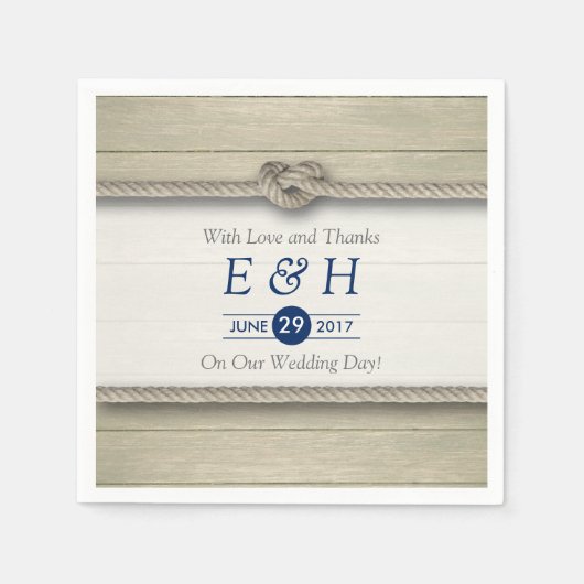 Die Kopplung der bekannten rustikalen Hochzeit Serviette (Vorderseite)