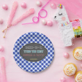 Die Kopplung der GRILLEN Gingham an die Verlobung Pappteller (Party)