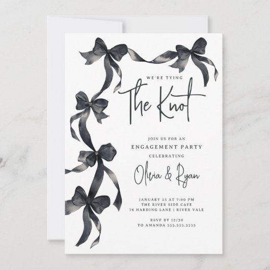 Die Kopplung der Knot-Engagement-Partei Einladung (Vorderseite)