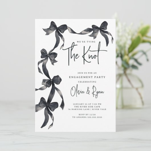Die Kopplung der Knot-Engagement-Partei Einladung (Stehend Vorderseite)