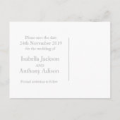 Die Kopplung der Knot Herz-Hochzeit retten das Dat Ankündigungspostkarte (Rückseite)