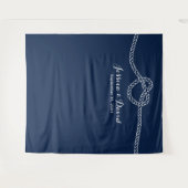 Die Kopplung der knot Navy Blue Summer Wedding Bac Wandteppich (Vorderseite (Horizontal))