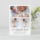 Die Kopplung der Knoten Hochzeit speichern das Fot Einladung (Stehend Vorderseite)