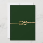 Die Kopplung der Mod Forest Green Gold-Hochzeit de Einladung (Rückseite)