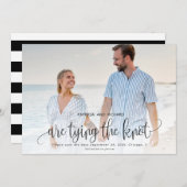 Die Kopplung von Hochzeiten rettet das Date-Foto Einladung (Vorne/Hinten)