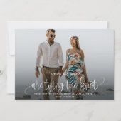 Die Kopplung von Hochzeiten rettet das Date-Foto Einladung (Vorderseite)