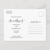 Die Kopplung von Hochzeiten rettet das Date-Foto Postkarte (Rückseite)