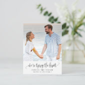 Die Kopplung von Hochzeiten rettet das Date-Foto Postkarte (Stehend Vorderseite)