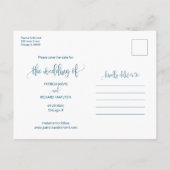 Die Kopplung von Hochzeiten rettet das Date-Foto Postkarte (Rückseite)