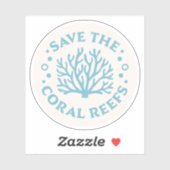 Die Korallenriffe ästhetisch gerettet Aufkleber (Blatt)