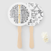 die koreanische Sprache Hand Fans Fächer (Vorne und Hinten)
