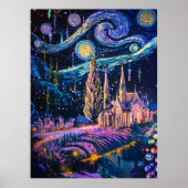 Die kosmische Fantasie der Sternennacht Poster (Vorne)