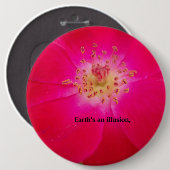 Die kosmische Rose: Das Täuschungsdesign der Natur Button (Vorne & Hinten)