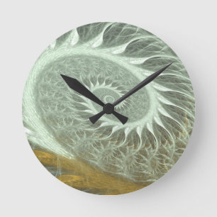 Die kosmische Spirale - heilige Geometrie-goldene Runde Wanduhr