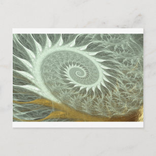 Die kosmische Spirale - Heilige Geometrie Goldener Postkarte