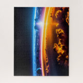 Die kosmische Vision einer künftigen Stadt aus der Puzzle (Vertikal)