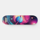 Die kosmischen Planeten rosa und blau Skateboard (Horizontal)