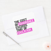 Die Kosten der Unwissenheit übersteigen die der Bi Quadratischer Aufkleber (Umschlag)