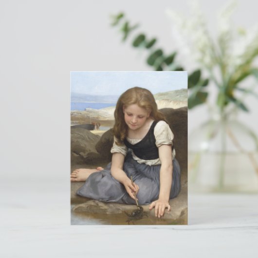 Die Krabbe von William-Adolphe Bouguereau Postkarte (Stehend Vorderseite)