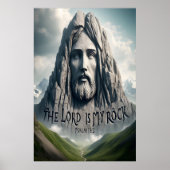 Die Kraft meiner Errettung ist der Herr mein Stein Poster (Vorne)