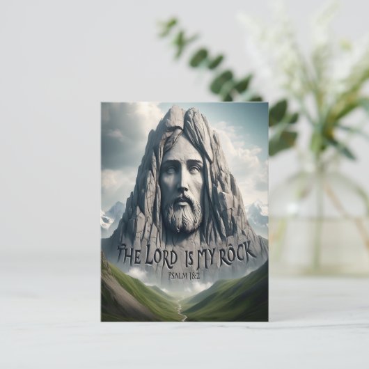 Die Kraft meiner Errettung ist der Herr mein Stein Postkarte (Stehend Vorderseite)