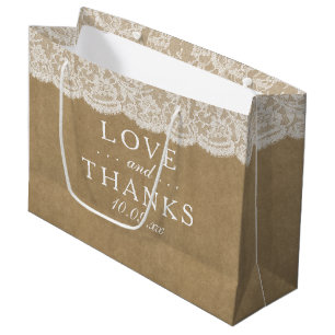 Die Kraft & Spitzen-Hochzeitskollektion Große Geschenktüte